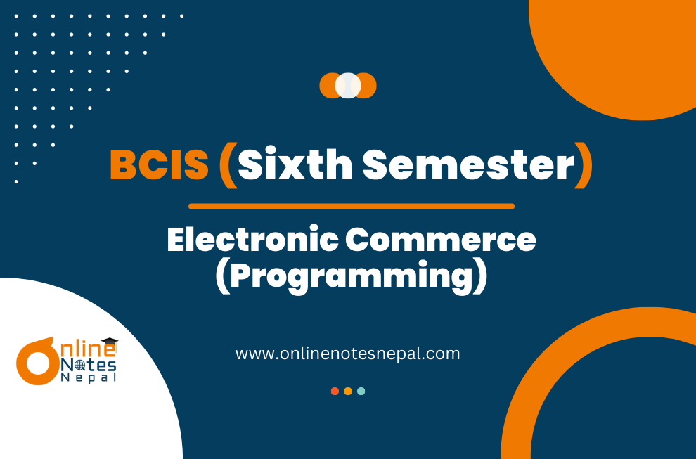 Electronic Commerce (Programming) - Sixth Semester(BCIS)